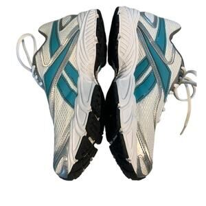 Reebok DMX Foam White Gray Blue Athletic Running Shoes Sneakers Size 7.5